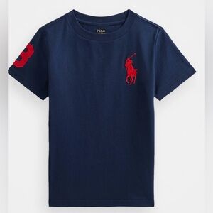 Polo Ralph Lauren Big Boy’s Sz XL (18-20)‎ Navy Big Pony Cotton Jersey Tee